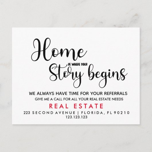 実在Estate Homeはあなたの物語が始まる場所 案内ポストカード (正面)