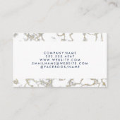 実在Estate Homeアイコン |大理石金ゴールド 名刺 (裏面)