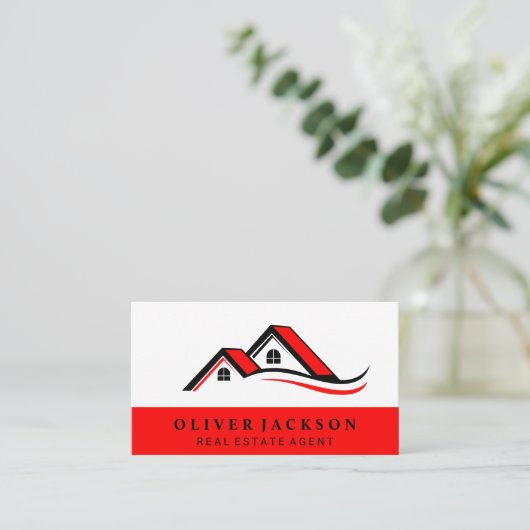 実在Estate Homeアイコン |屋根 名刺 (スタンド正面)