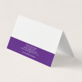 実在Estate Homeアイコン |紫色のトリム 名刺 (裏面)