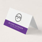 実在Estate Homeアイコン |紫色のトリム 名刺 (正面)