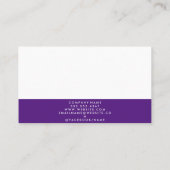 実在Estate Homeアイコン |紫色のトリム 名刺 (裏面)