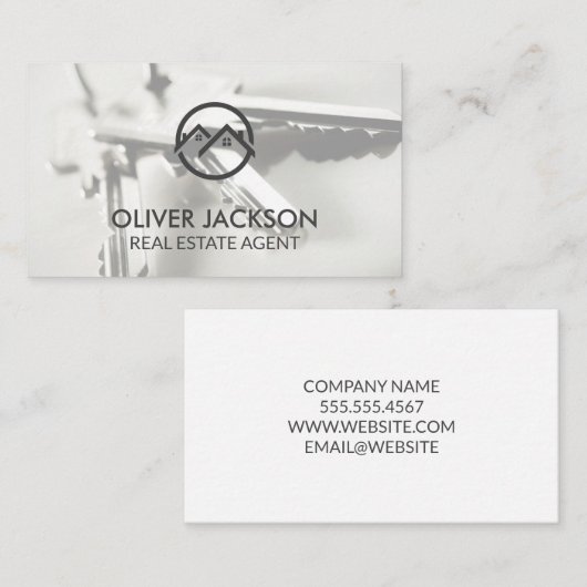 実在Estate Homeアイコン | 鍵 名刺 (正面/裏面)