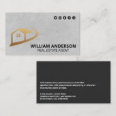 実在Estate Homeロゴ |ソーシャルメディアのアイコン 名刺 (正面/裏面)