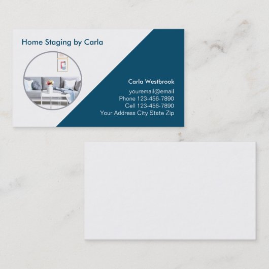 実在Estate Home Staging Services 名刺 (正面/裏面)