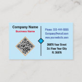 実在Estate & House Broker （QRコード）最高の不動産仲介業者 名刺 (裏面)