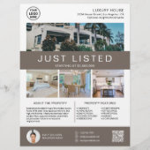 実在Estate House for Sale Logo写真QR チラシ (正面)