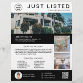 実在Estate House for Sale Logo写真QR チラシ (正面)