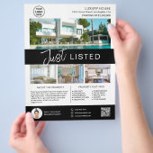 実在Estate House for Sale Logo QR チラシ (手)