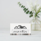 実在Estate Icon Metallic Trim 名刺 (スタンド正面)