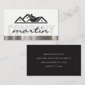 実在Estate Icon Metallic Trim 名刺 (正面/裏面)