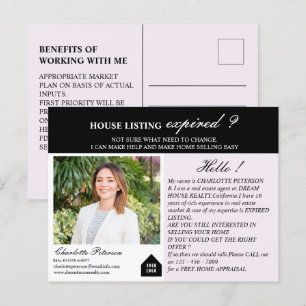 実在Estate Lead Generating Expired Listing ポストカード