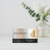 実在Estate Logo Metallic 名刺 (スタンド正面)