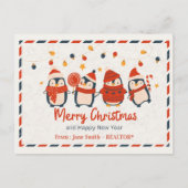 実在Estate Merry Christmas and Happy New Year シーズンポストカード (正面)