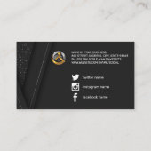 実在Estate Metalアイコン | ソーシャルメディアのアイコン 名刺 (裏面)