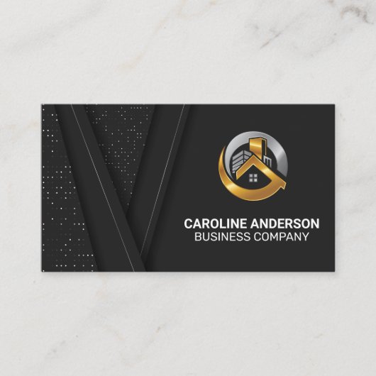 実在Estate Metalアイコン | ソーシャルメディアのアイコン 名刺 (正面)