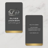 実在Estate Metalホームロゴ 名刺 (正面/裏面)