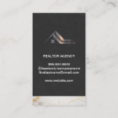 実在Estate Metalロゴ |電話のビジネスマン 名刺 (裏面)