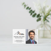 実在Estate Metallic Logo |ビジネスマン 名刺 (スタンド正面)