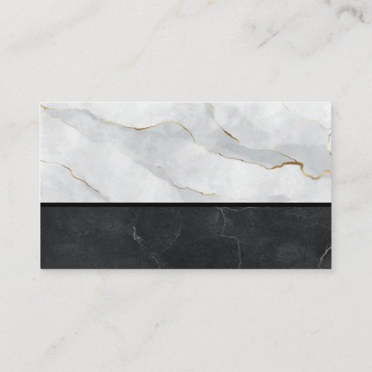 実在Estate Metallic Logo |大理石 名刺 (裏面)
