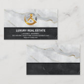 実在Estate Metallic Logo |大理石 名刺 (正面/裏面)