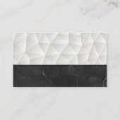 実在Estate Metallic Logo |幾何学的 |大理石 名刺 (裏面)