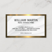 実在Estate Metallic Logo |金ゴールドフレーム 名刺 (裏面)