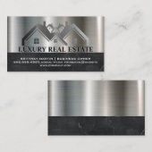 実在Estate Metallic Propertyロゴ |大理石 名刺 (正面/裏面)