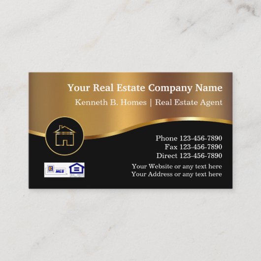 実在Estate MLS Business Card 名刺 (正面)