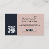 実在Estate Navy & 赤面写真 名刺 (裏面)