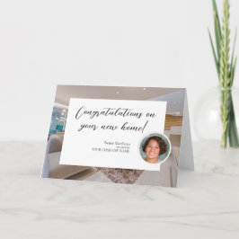 実在Estate New Home Photo Business Note Card カード
