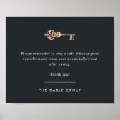 実在Estate Office Breakroom/Kitchen Covid Safety ポスター (正面)