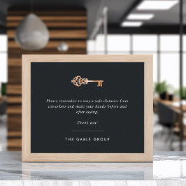 実在Estate Office Breakroom/Kitchen Covid Safety ポスター