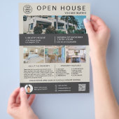 実在Estate Open Houseロゴ写真QRニュートラル チラシ (手)