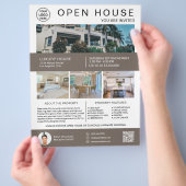 実在Estate Open Houseロゴ写真QR チラシ (手)
