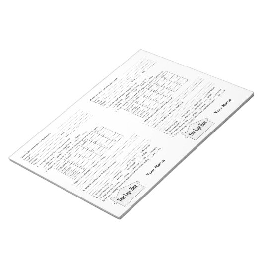 実在Estate Open House Feedback Notepad ノートパッド (アングル)