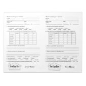 実在Estate Open House Feedback Notepad ノートパッド (正面)