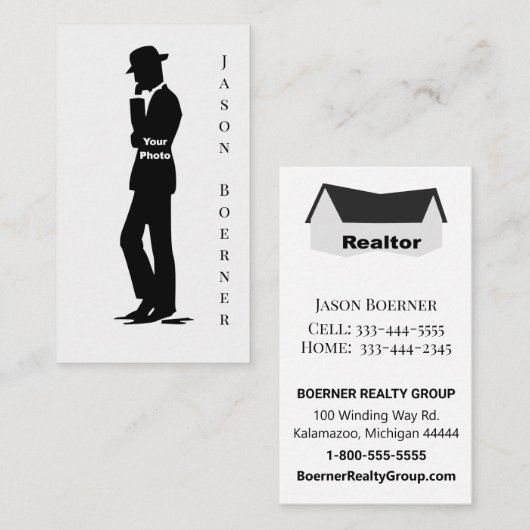 実在Estate Photo Business Card 名刺 (正面/裏面)