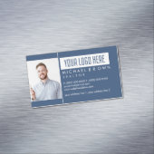 実在Estate Photo Navy エレガント マグネット名刺 (インサイチュ)