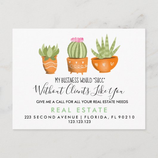 実在Estate Plants suc referrals発表 案内ポストカード (正面)