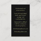 実在Estate Ranch Properties名刺 名刺 (裏面)