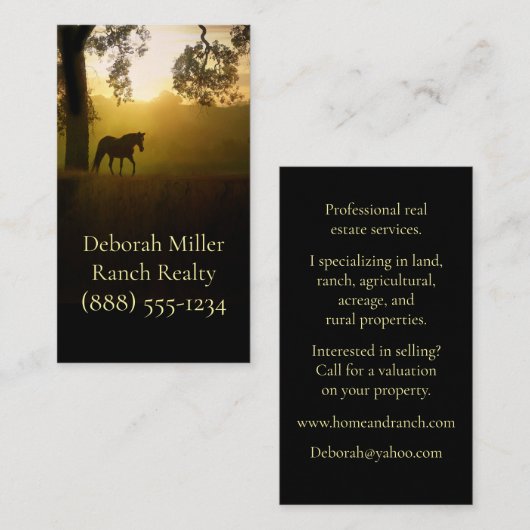実在Estate Ranch Properties名刺 名刺 (正面/裏面)