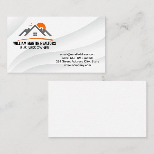 実在Estate Residentialロゴ 名刺 (正面/裏面)