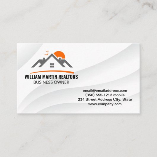 実在Estate Residentialロゴ 名刺 (正面)