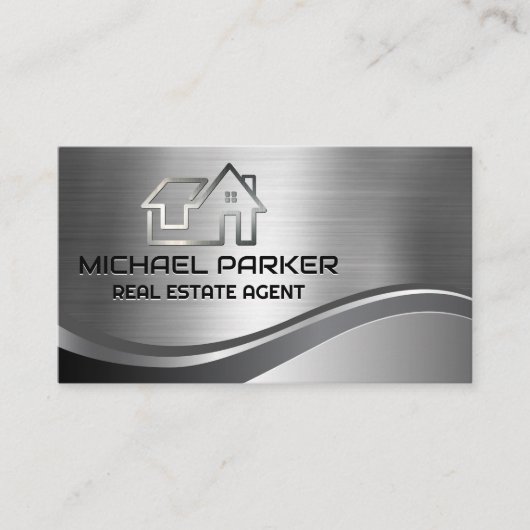 実在Estate Roof Logo | ホームメタリック 名刺 (正面)