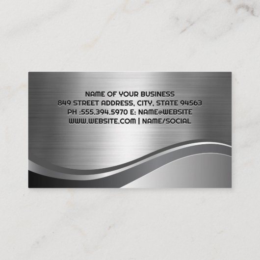 実在Estate Roof Logo |メタリック 名刺 (裏面)