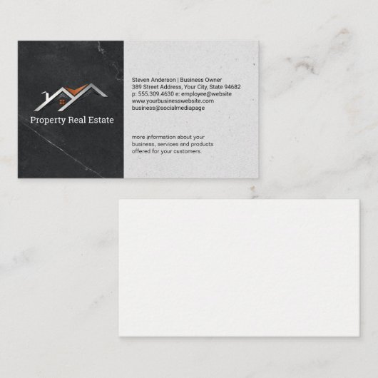 実在Estate Roof Logo 名刺 (正面/裏面)