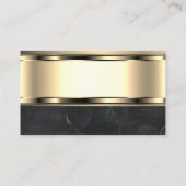 実在Estate Roof Logo | 金属金ゴールド大理石 名刺 (裏面)