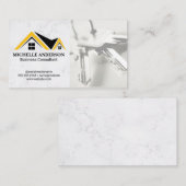 実在Estate Roof Logo |鍵名刺 名刺 (正面/裏面)