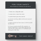 実在Estate Showing / Open House Client Safety フォトプラーク (正面)